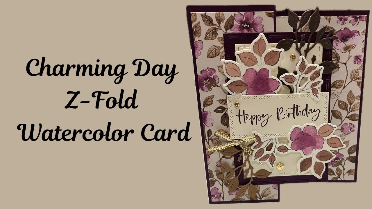 No. 418 Stampin' Up! Charming Day Z-Fold Watercolor Card