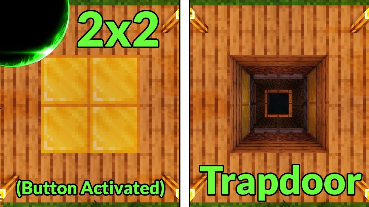 Как построить люк 2x2 (версии Java и Bedrock) | Minecraft Redstone Engineering Tutorial