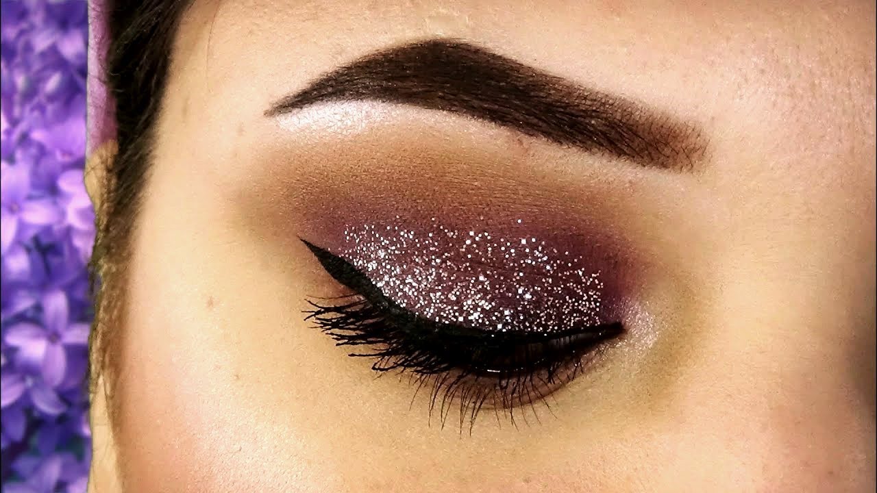 Smokey Eyes VIOLA MARRONE e GLITTER ARGENTO | Trucco | Makeup Tutorial | SweetMakeup ♥ - YouTube
