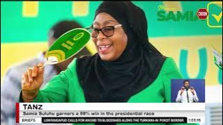 Samia Suluhu declared winner of the Tanzanian Presidential race after garnering 98% of the vote