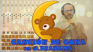 Canción de cuna - Brahms - Flauta dulce con notas