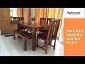 ASHOKA Wooden dining table with bench - Rightwood™ -furniture online ASHOKA Wooden dining table with bench - Rightwood™ -furniture online