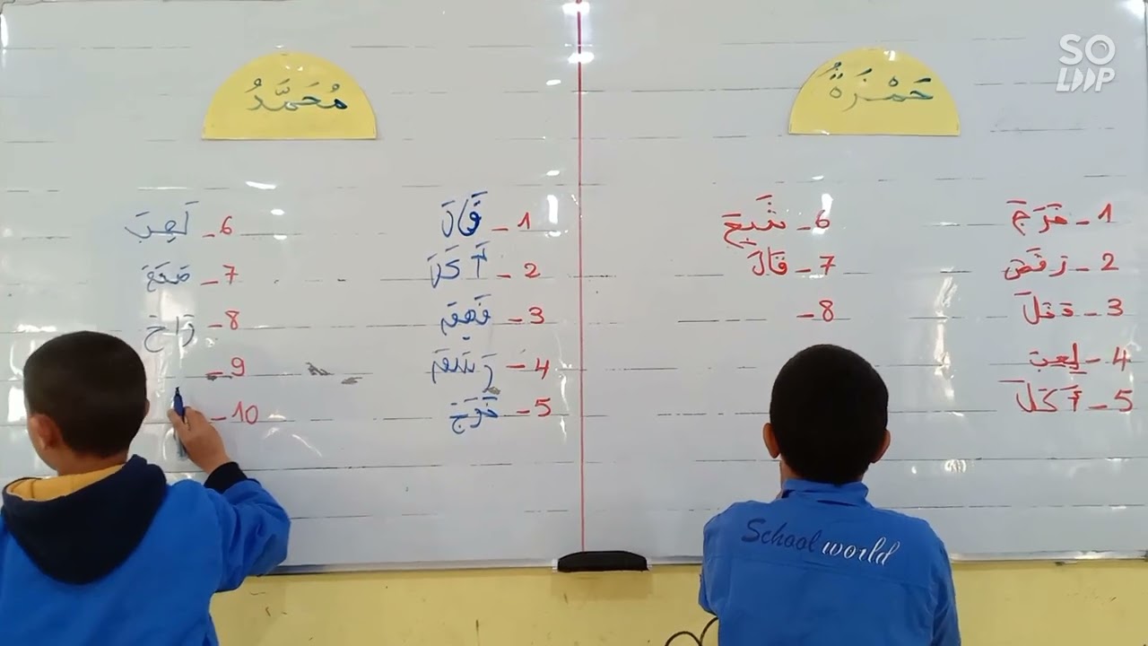 الفعل الماضي، السنة الثالثة ابتدائي