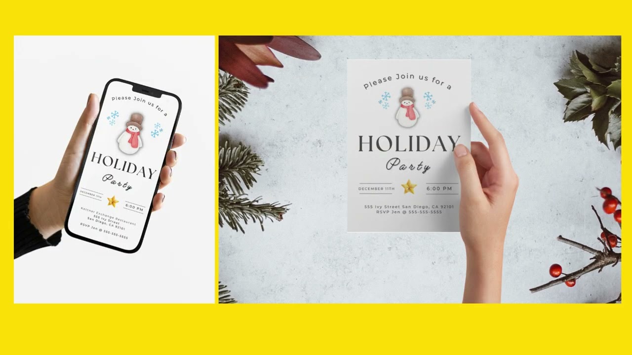 Holiday Party Invitation, Corporate Invitation, Corporate Party Invite, Work Party Invitation