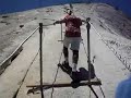 Hiking the Half-Dome Mountain using Cables