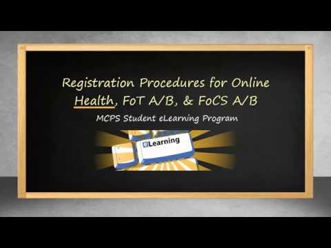 MCPS Student eLearning Registration Overview