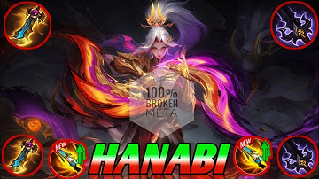 TOP GLOBAL HANABI 100% BROKEN META DESTROYER BUILD AND EMBLEM!! DAMAGE HACK BUILD 2025!