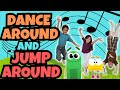 Dance around and jump around and stop  brain break for kids song