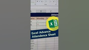✅ Attendance Sheet in Excel 💥 Advance Excel Trick #ytshorts #shorts #ytviral #excel #computer