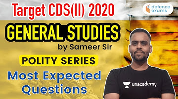 10:00 AM - UPSC CDS (II) 2020 | General Studies by Sameer Singhal | Indian Polity MCQs (Part-1)