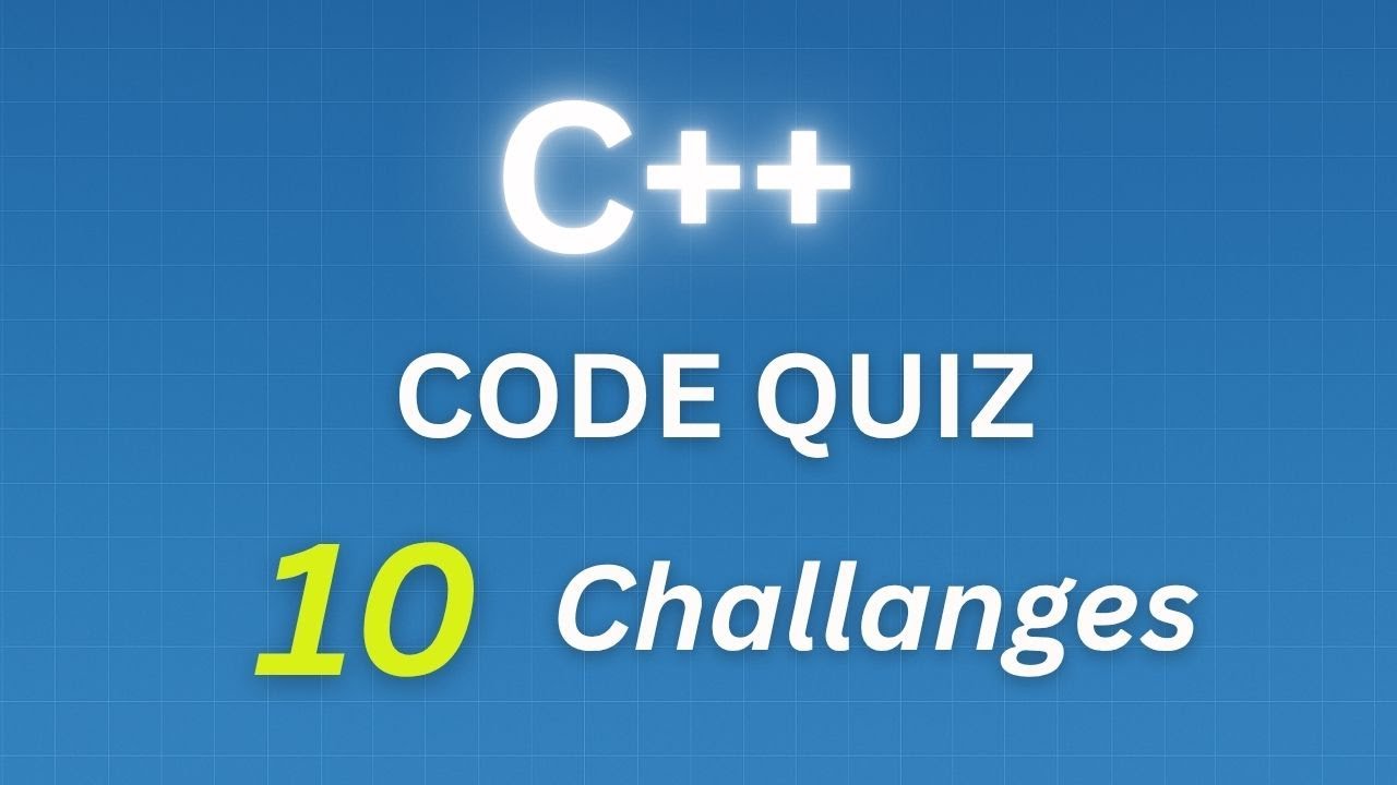 Can You Solve These C++ Code Challenges? - YouTube