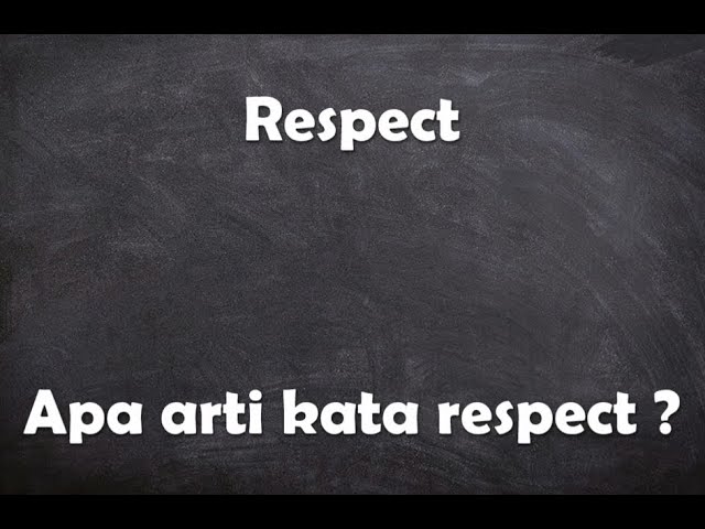 Respect arti ▷ Konjugasi
