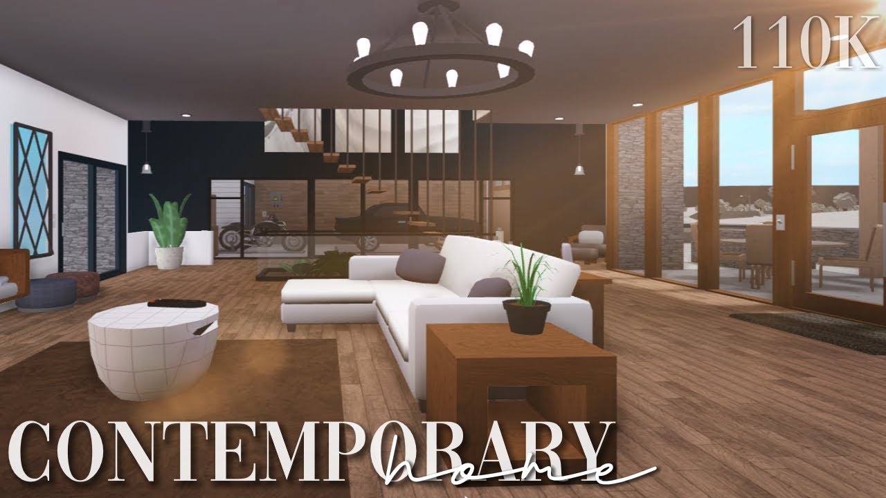 Bloxburg | Contemporary Home 110k | House Build - YouTube