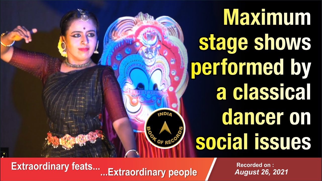 Maximum stage shows performed by a classical dancer on social issues