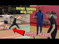 Professor Shows James Harden New Stepback.. 5v5 w/ Tristan Jass but SCARY ankle injury but EPIC DAY