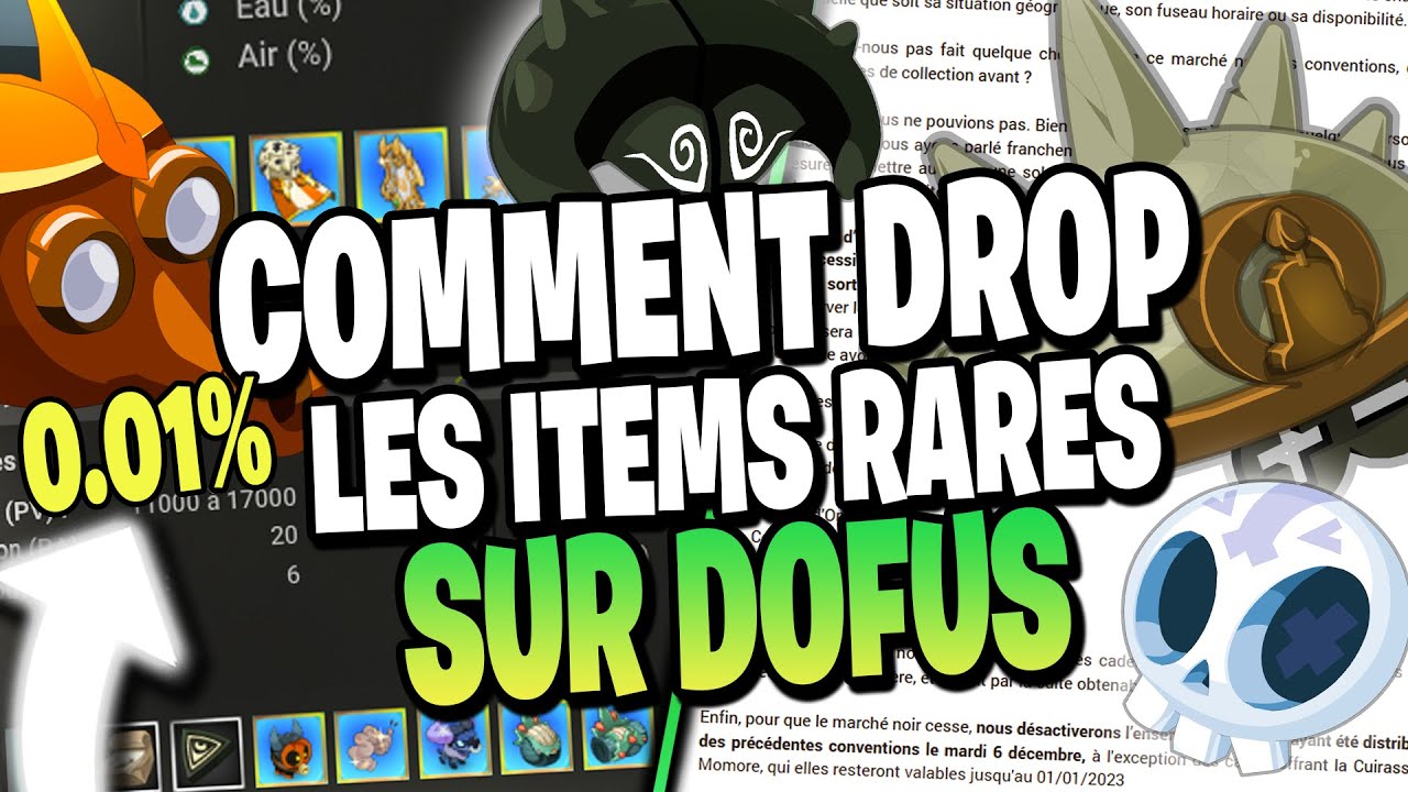 DROP LES ITEMS DE CONVENTION ! PERFIDOCLIER / CASQUE OMBRE ! TAUX DE DROP ZONE ECT ! 0.0001% !
