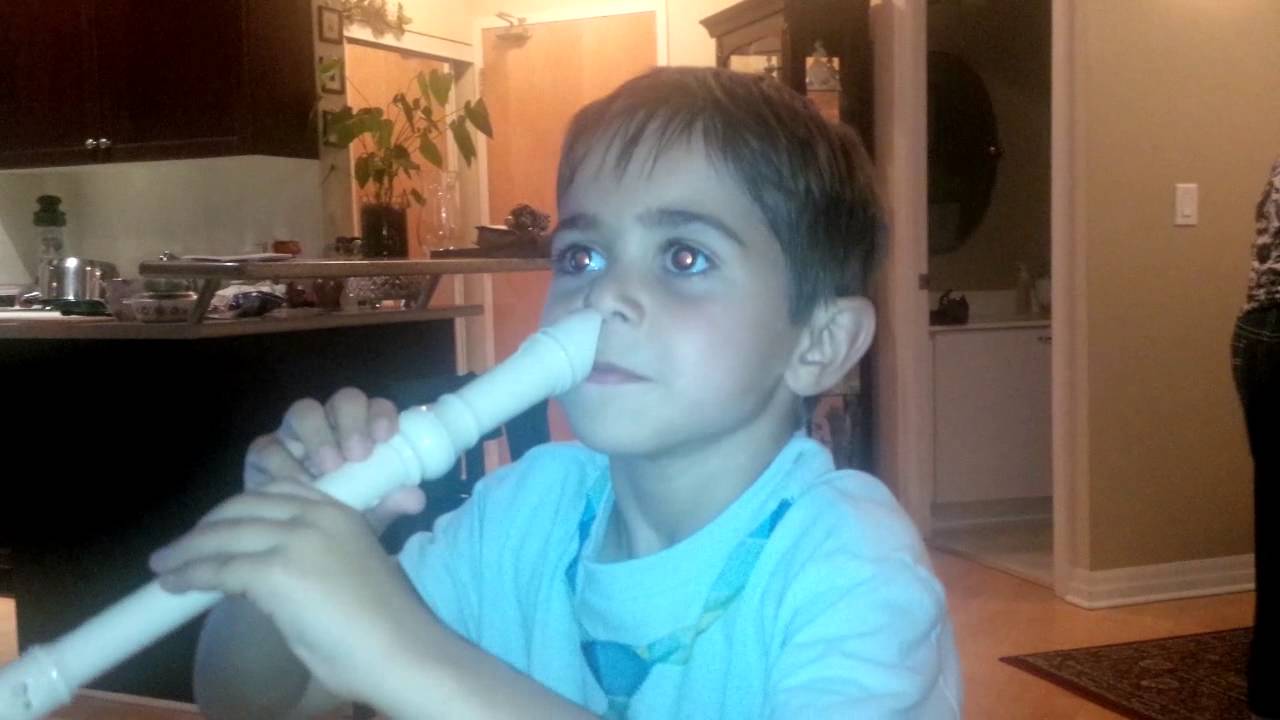 Talented Kid playing recorder with his nose YouTube