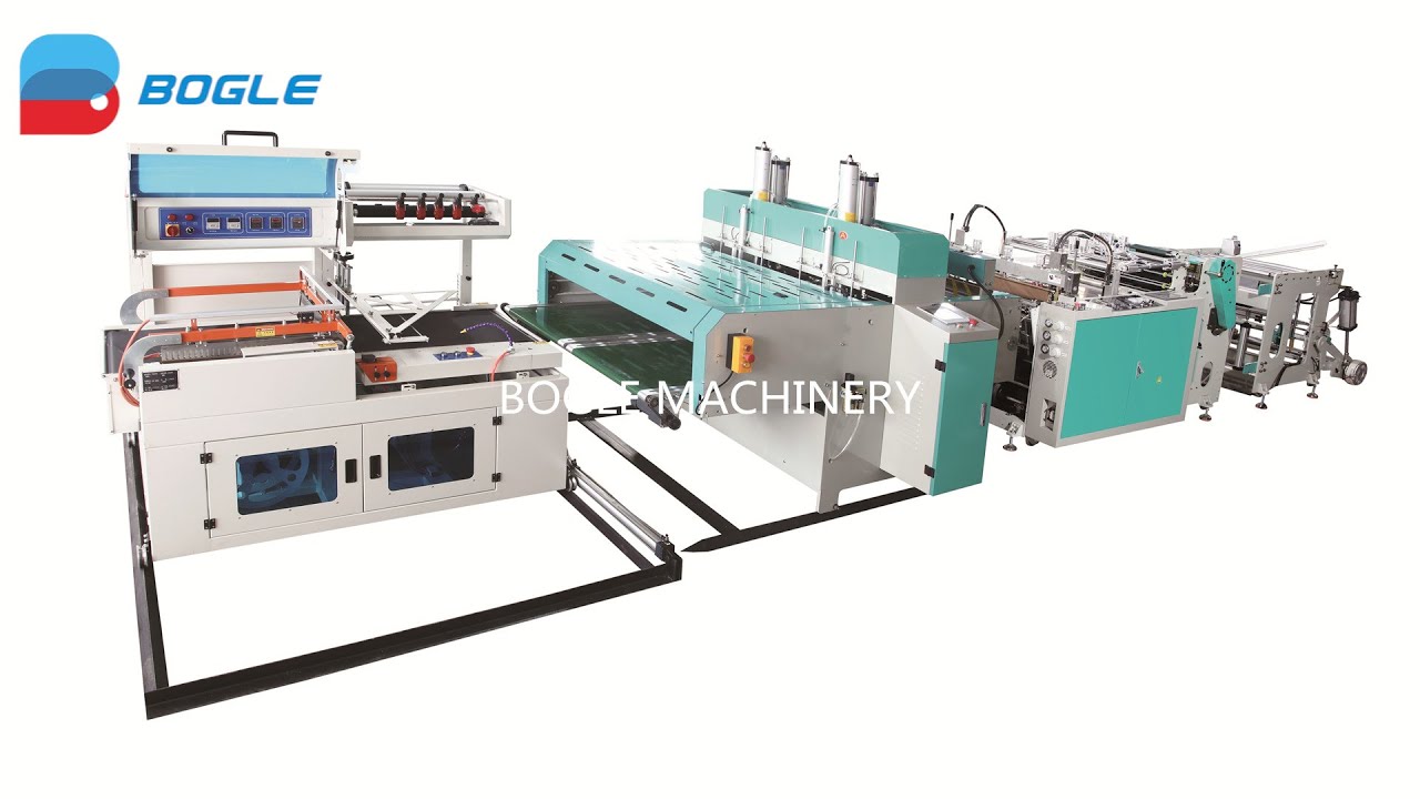 PE Plastic T-shirt Bag Making Machine with Auto Packing Unit