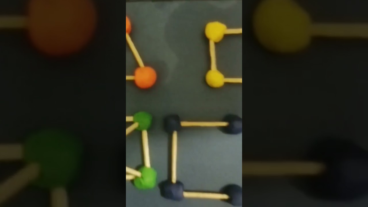 2D and 3D shapes from clay and matchstick 😊