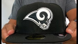 Los Angeles Rams NFL TEAM-BASIC Black-White Fitted Hat by New Era