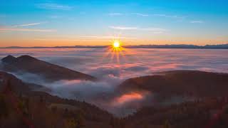 Meditation music with sunset background/relaxation music/calming music