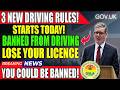 🚨 UK Drivers WARNING Today 3 New DVLA Rules Start NOW – Avoid Fines & Bans!
