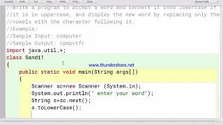 Replace Vowels in Bluej