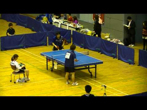 関西学生卓球新人戦　準々決勝　奥村(龍谷大)VS坂本(近畿大)