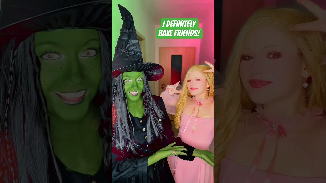 I definitely have friends | Elphaba & Glinda @nikkihatsunecosplay #cosplay #shorts #wicked