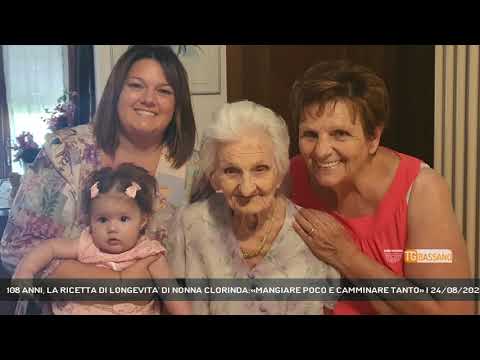 108 ANNI, LA RICETTA DI LONGEVITA' DI NONNA CLORINDA:«MANGIARE POCO E CAMMINARE TANTO» | 24/08/2023