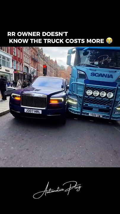 The Most Expensive Car Accident Ever!!! #rollsroyce #cullinan #carfails #trucking #supercarfails