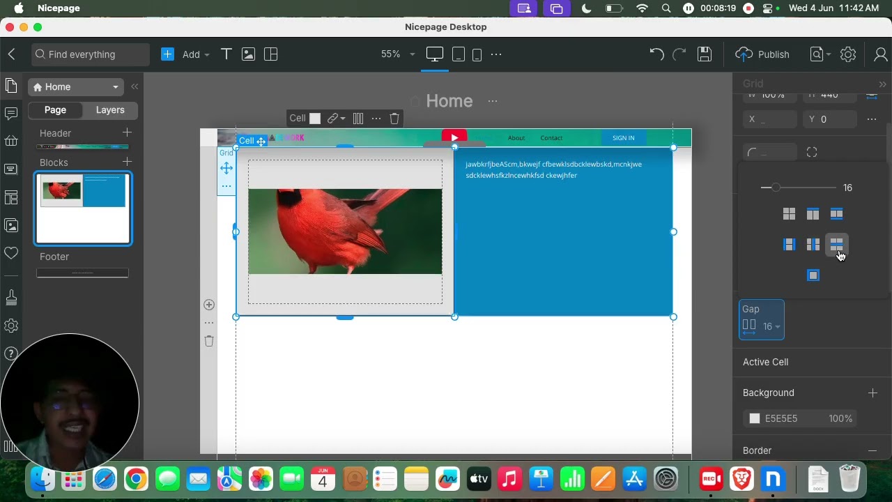 How To Use Grid And Animation In The Nicepage And Create Design With Grids