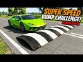 Supar Speed Bump Challenge in BeamNg Gameplay | BeamNg Car speed Crash Testing