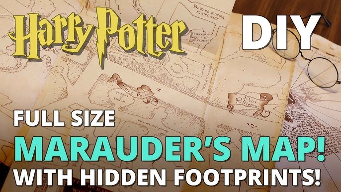 diy-marauder-s-map-with-hidden-footprints-full-size-replica-muggle-magic-youtube for Free Printable Marauders Map Pdf DIY Marauder's Map with HIDDEN FOOTPRINTS! Full Size Replica - MUGGLE MAGIC - YouTube for Free Printable Marauders Map Pdf
