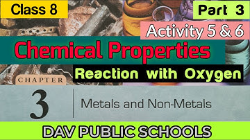 Class 8 Science Chapter 3 Metals and Non-metals - Reaction with Oxygen