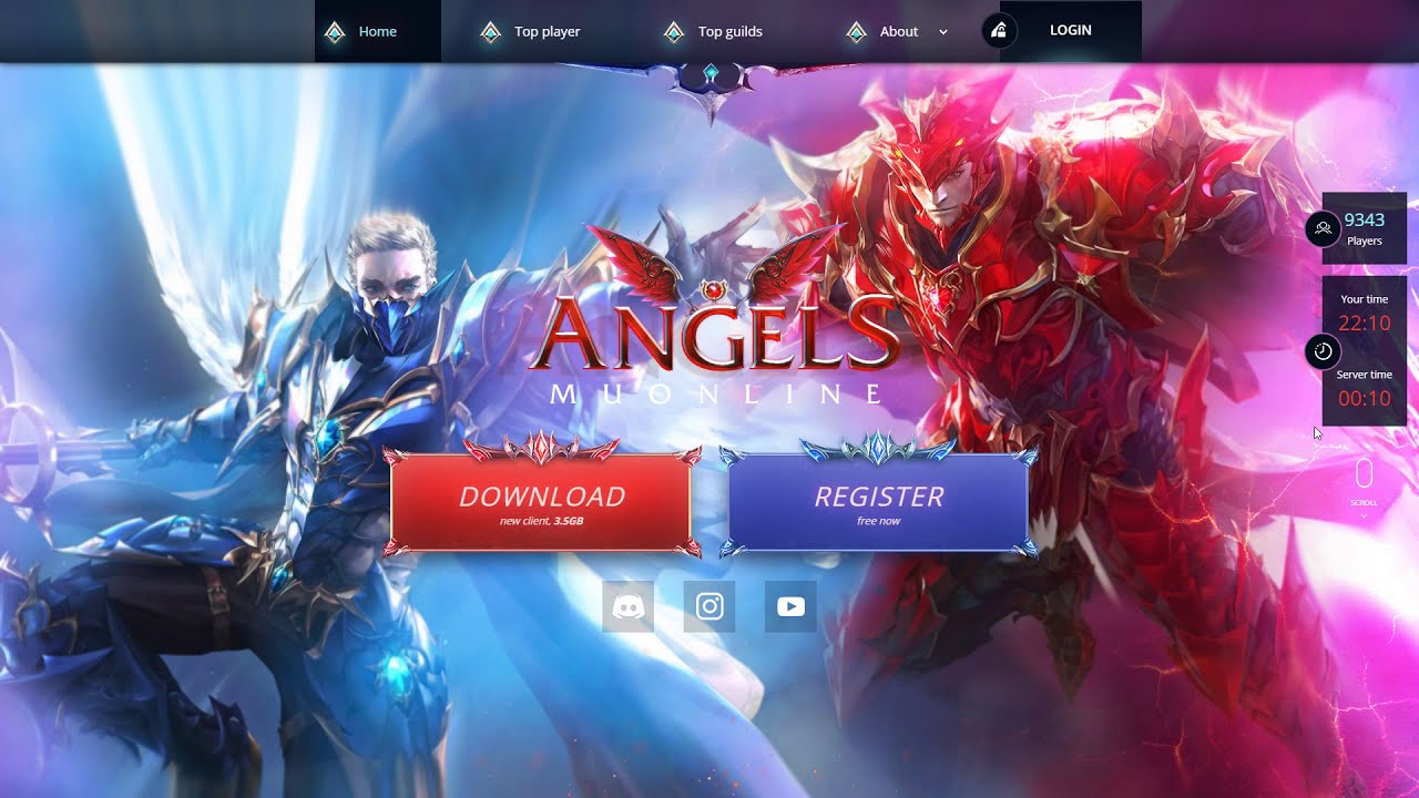 Angels Mu Online Game Website Template - YouTube