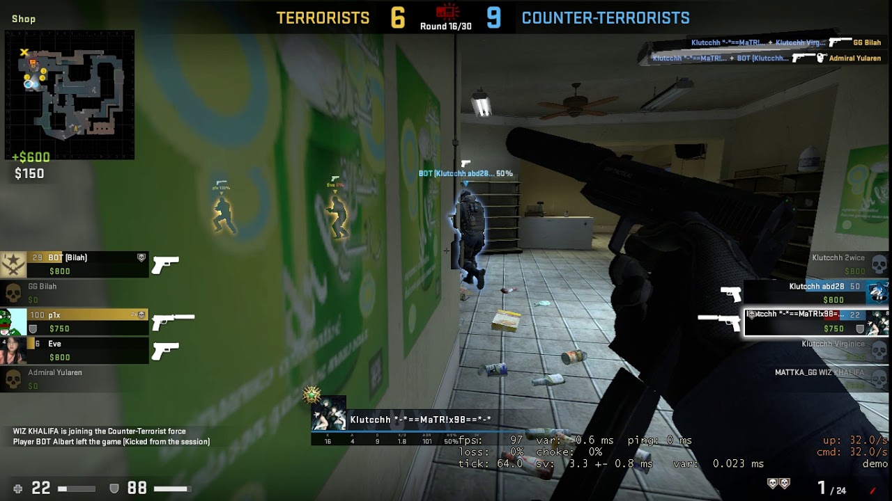 CSGO || Matrix pistol Ace! - YouTube