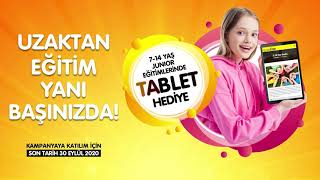7-14 Yaş Junior Eğitimlerinde Tablet Hediye