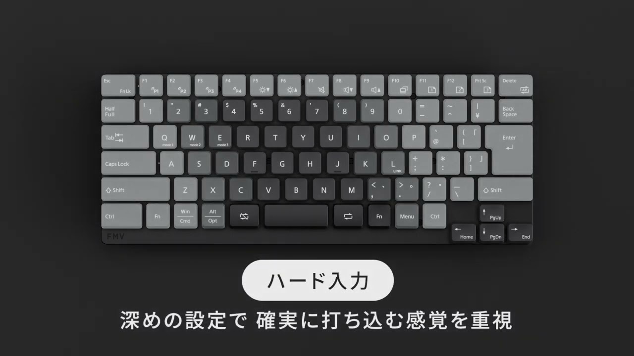 思考速度に追いつく。ラピトリ/磁気スイッチ搭載「FMV Keyboard X