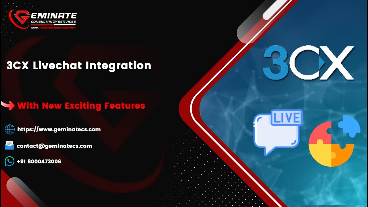 3CX Livechat Integration [ www.geminatecs.com ] - YouTube