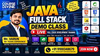 Java Full Stack Demo | Core Java Fundamentals | Mr. Varun | 10+ Years