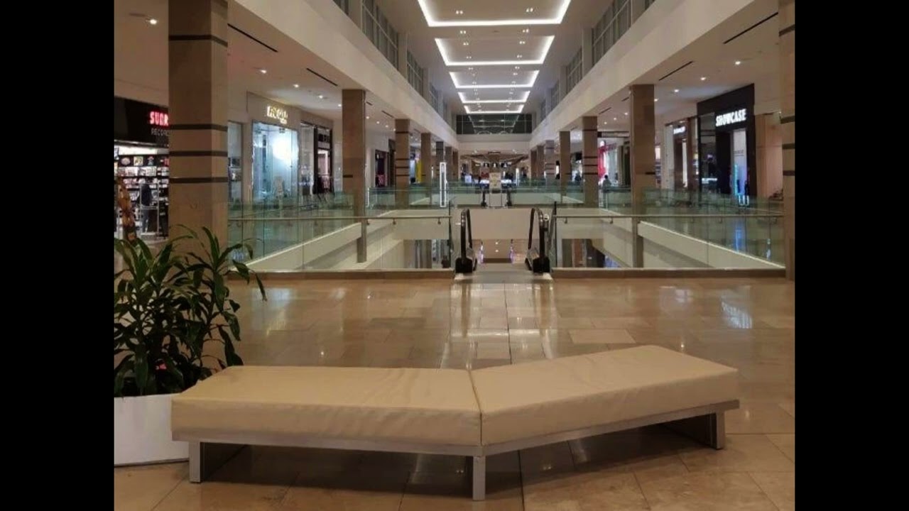 Smooth jazz playing in an empty mall