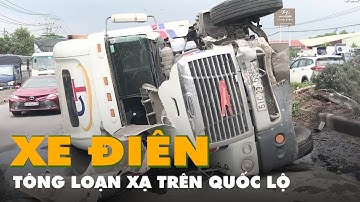 Container tông loạn xạ trên quốc lộ 51