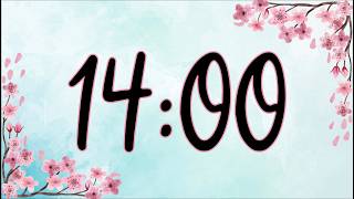 14 Minute Chill Spring Cherry Blossom Classroom Timer (No Music, Fun Bells Alarm at End)
