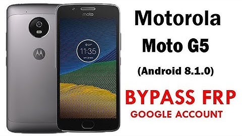 Moto G5 FRP/Google Account lock Bypass Android 8.1.0 Work 100% without PC.
