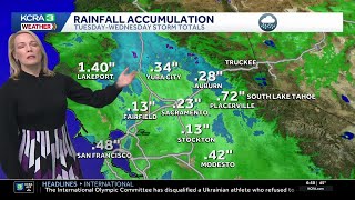 How much rain fell in Northern California and when are the next rounds?