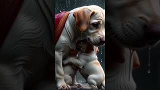 The poor puppy and her mother didn’t have house to stay #sad viral #trending