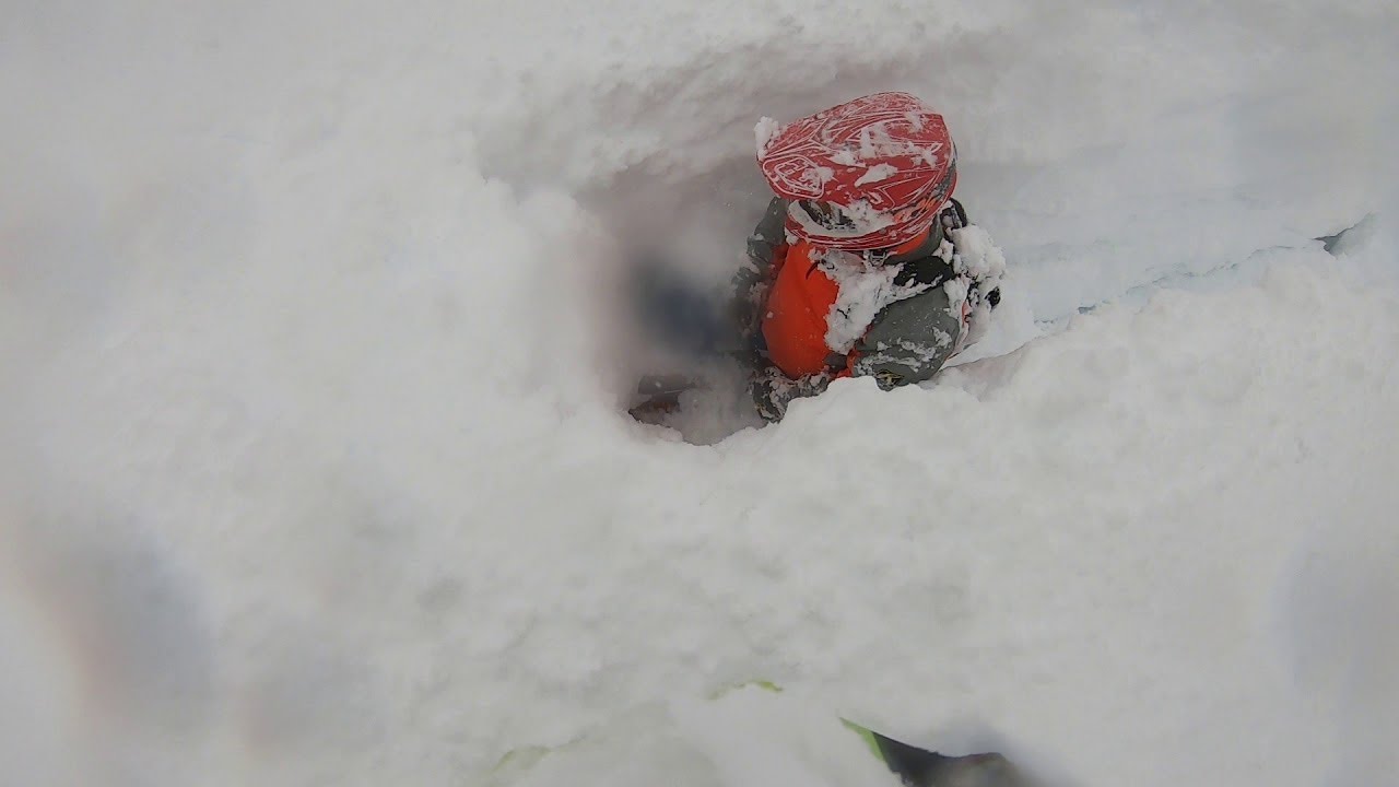 Deep Snow Swallows up Snowmobile || ViralHog