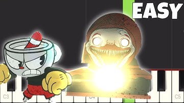 Cuphead vs Choo Choo Charles (Boss Battle Animation) - EASY Piano Tutorial