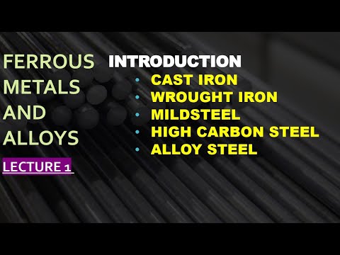 FERROUS METALS AND ALLOYS||ENGINEERING MATERIAL|| LECTURE 1